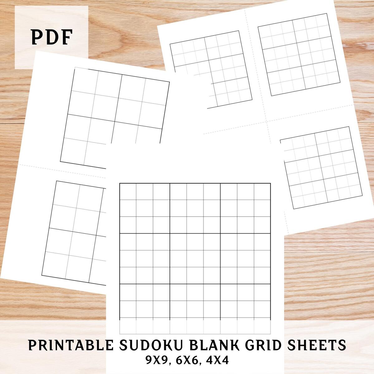 Printable Sudoku Blank Grid Templates 4x4 6x6 9x9 PDF Download Etsy Printable Sudoku Blank Grid Templates 4x4 6x6 9x9 PDF Download Etsy