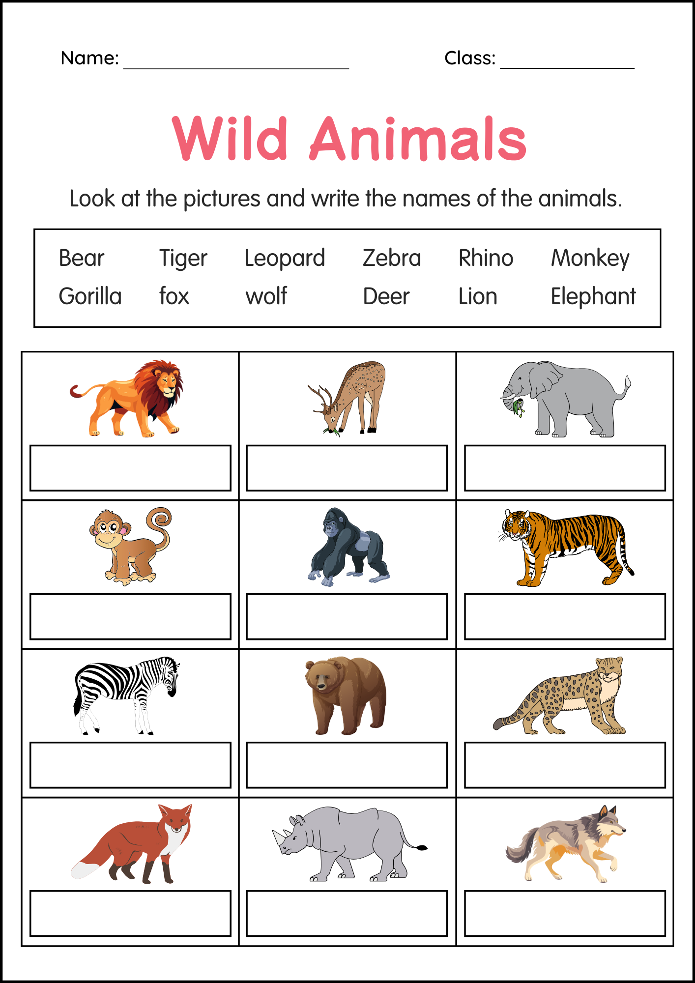 Printable Wild Animals Activity Worksheet For Grade 1 2 3 Made By Teachers All About South America Complete Unit With Activities For Early Readers Made By Teachers