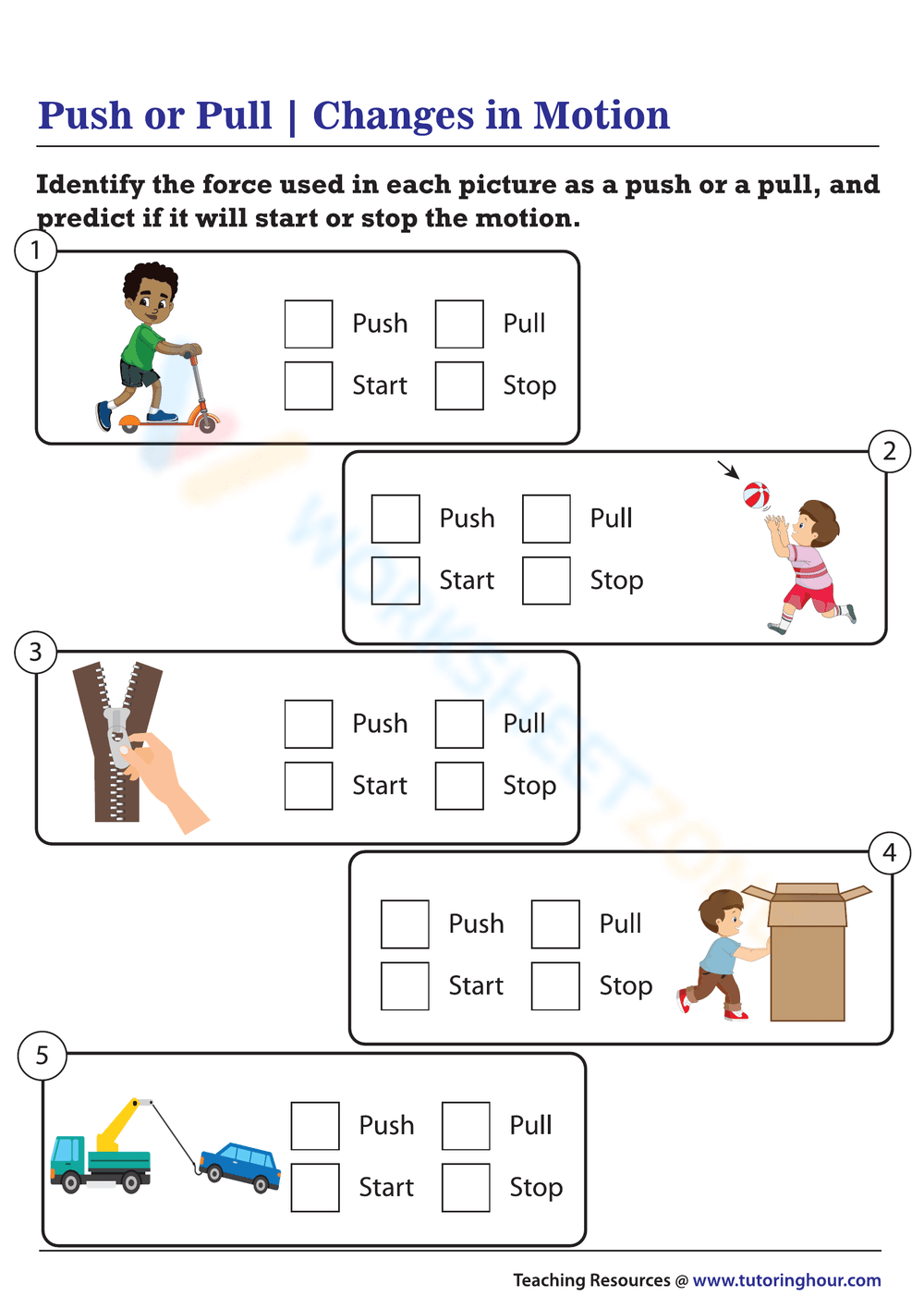 Push And Pulls Worksheets Printable Force And Motion Worksheets Create With Storyboard That