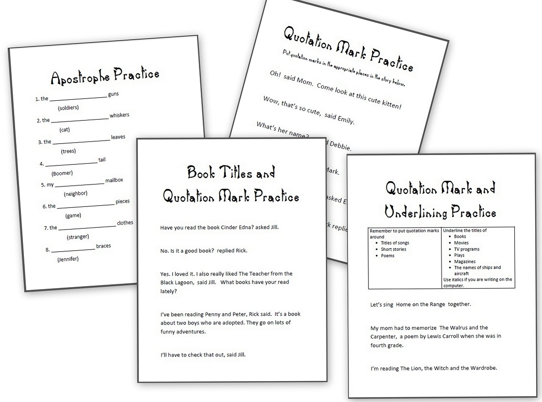 Quotation Mark Worksheet Archives Homeschool Den Quotation Mark Worksheet Archives Homeschool Den