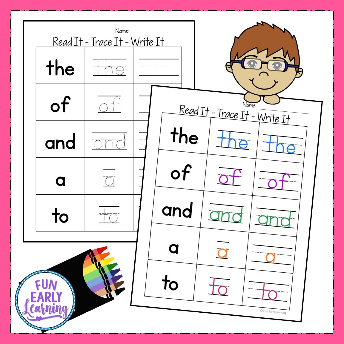Read It Trace It Write It Fry S First 100 Sight Words Fun Early Learning FREE Sight Word The Printable Worksheet MyTeachingStation