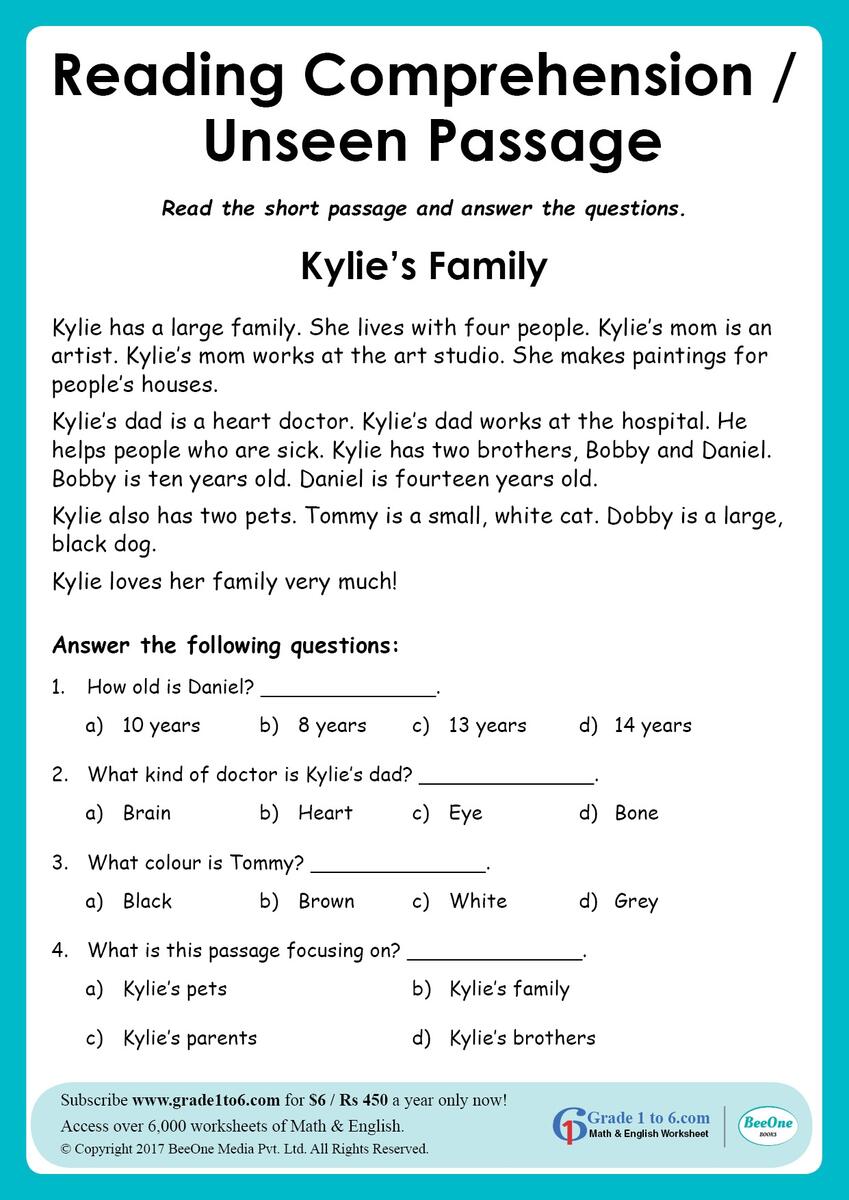 Reading Comprehension Grade 3 Grade1to6 Reading Comprehension Grade 3 Grade1to6