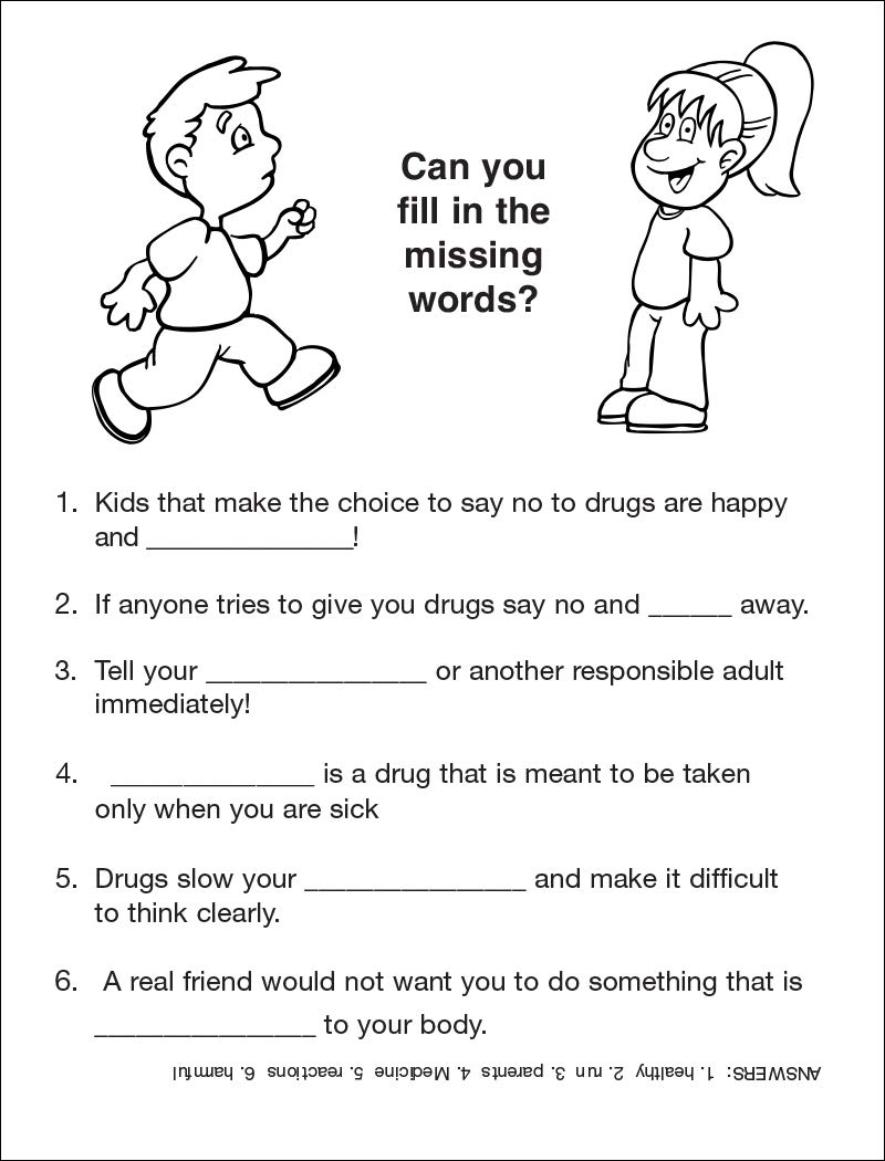 Red Ribbon Week Drug Free Activities Worksheets Library Stock Coloring Book Be Smart Say NO To Drugs Worksheets Library