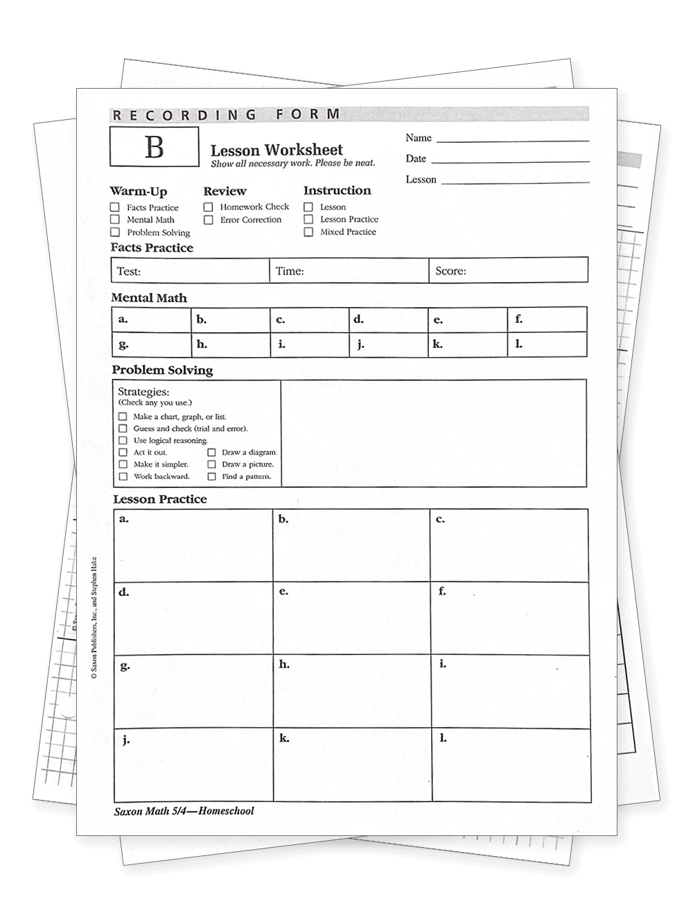 Saxon Math 1 Student Work Kit Fact Cards 9780939798810 Worksheets Library