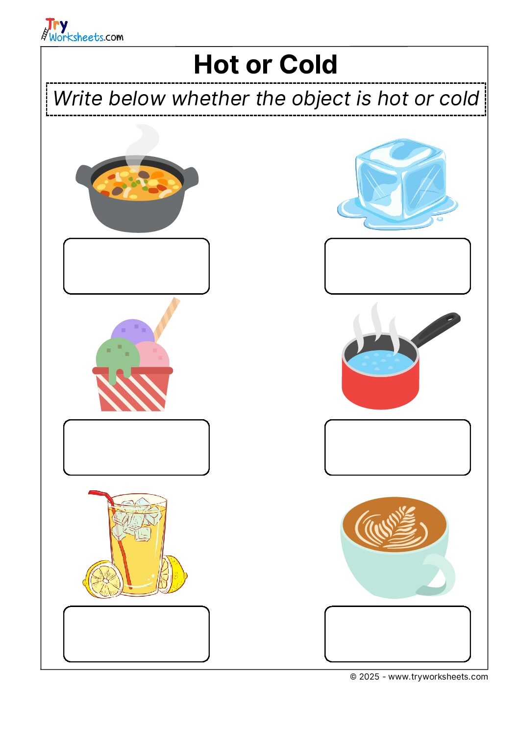Science Grade 2 Worksheet Object Hot Cold Try Worksheets Science Grade 2 Worksheet Object Hot Cold Try Worksheets