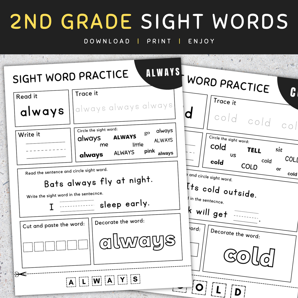 Second Grade Sight Words 2nd Grade Sight Words Worksheets SET 1 Made By Teachers Second Grade Sight Words 2nd Grade Sight Words Worksheets SET 1 Made By Teachers
