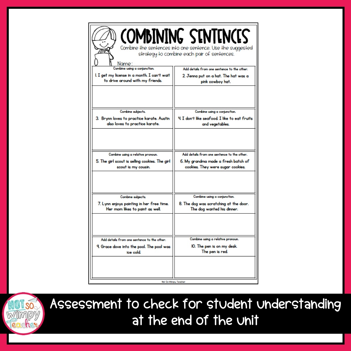 Sentence Combining Activity For 6th 8th Grade Teacher Made Worksheets Library Sentence Combining Activity For 6th 8th Grade Teacher Made Worksheets Library
