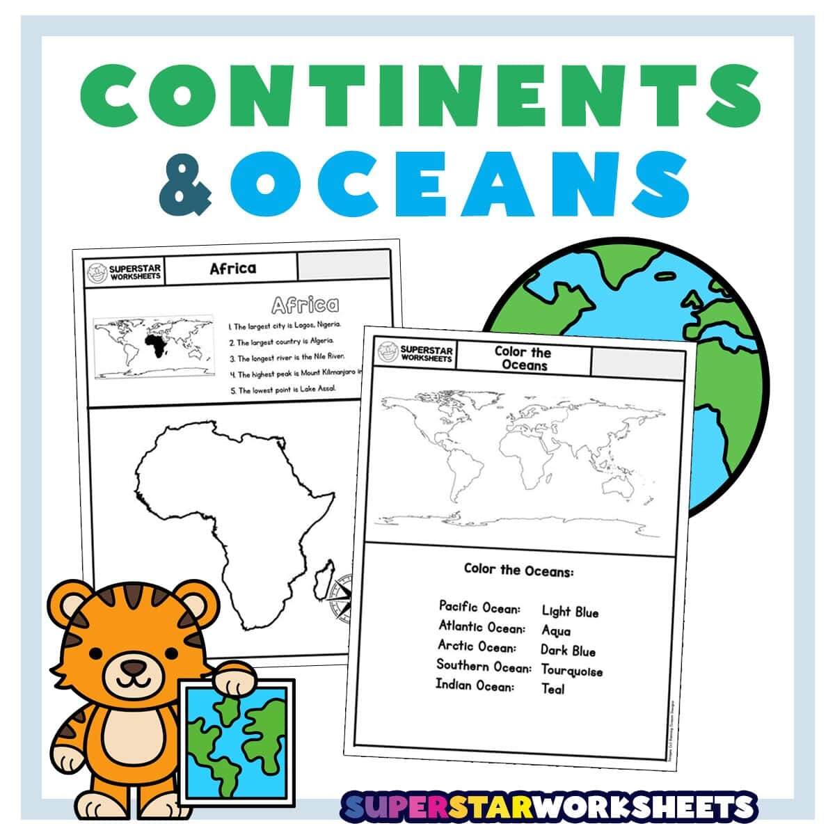Seven Continents Oceans Worksheets Free Printables Superstar Worksheets Seven Continents Oceans Worksheets Free Printables Superstar Worksheets