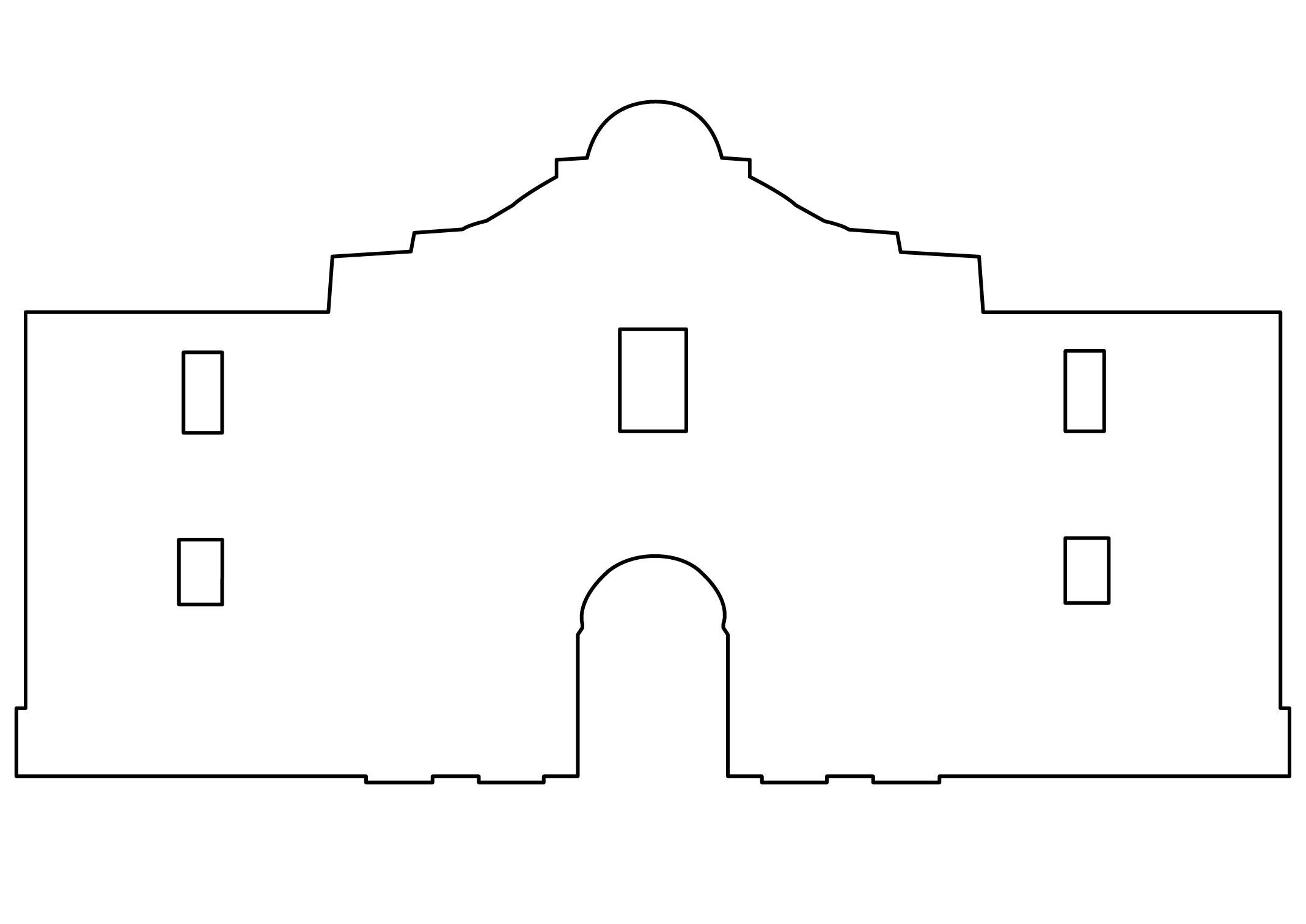 Shape Of Alamo Free Printable Paper Raft Templates Shape Of Alamo Free Printable Paper Raft Templates