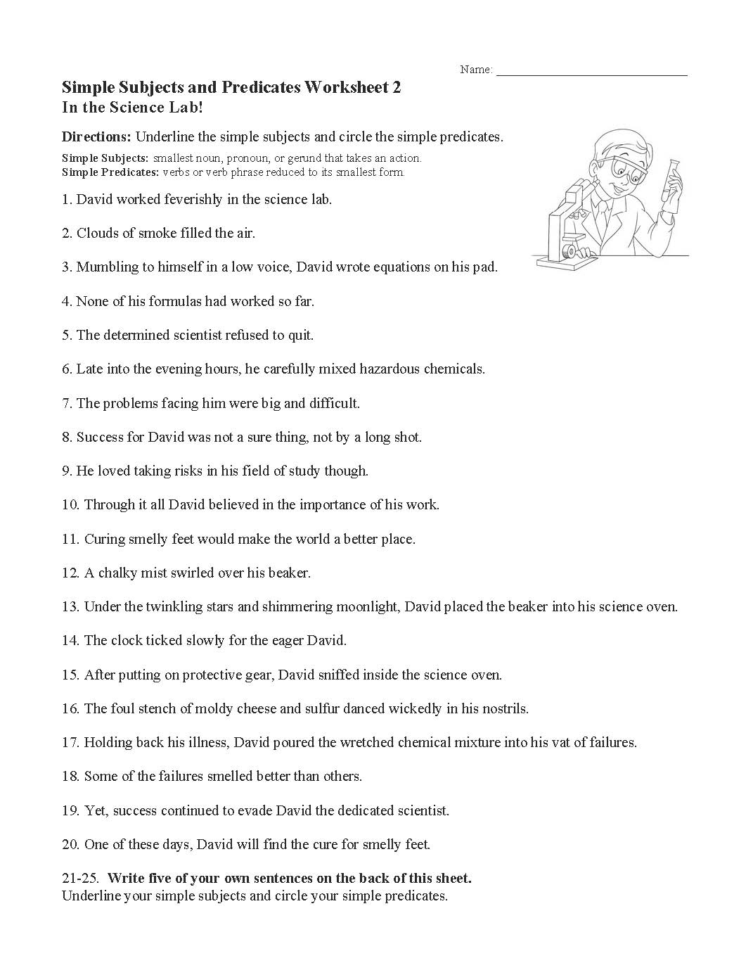 Simple Subjects Predicates Worksheets Ereading Worksheets Simple Subjects Predicates Worksheets Ereading Worksheets