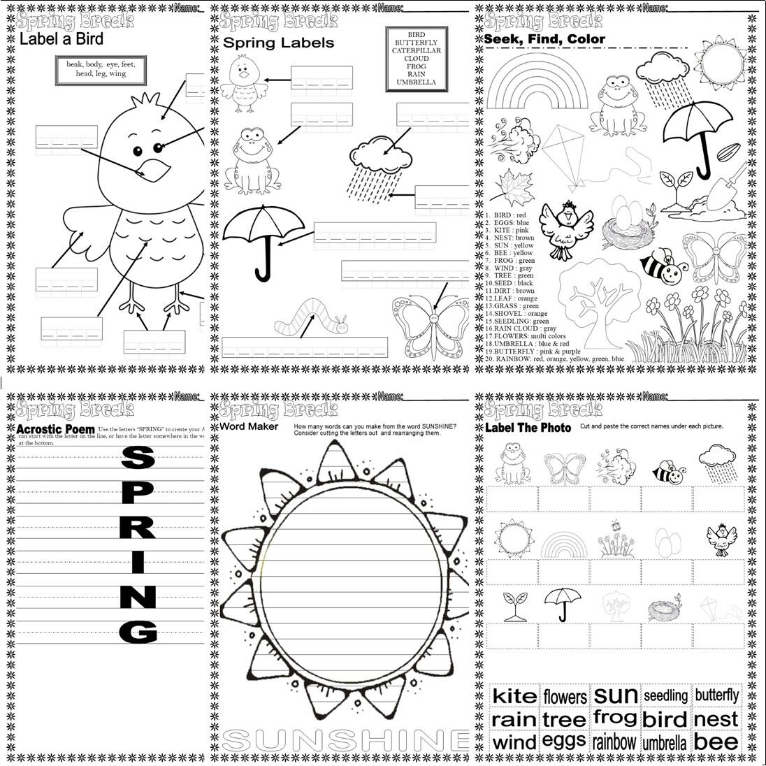 Spring Break 1st 2nd Grade Math Literacy Activities Worksheets Take Home Packet Made By Teachers Spring Break 1st 2nd Grade Math Literacy Activities Worksheets Take Home Packet Made By Teachers