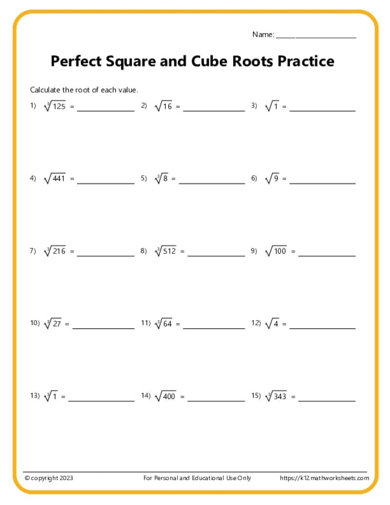 Square Roots Cube 4th 5th 6th Roots K12 Math Worksheets 19 Free Printable Prefix Worksheets 4th Grade Free PDF At Worksheets Library