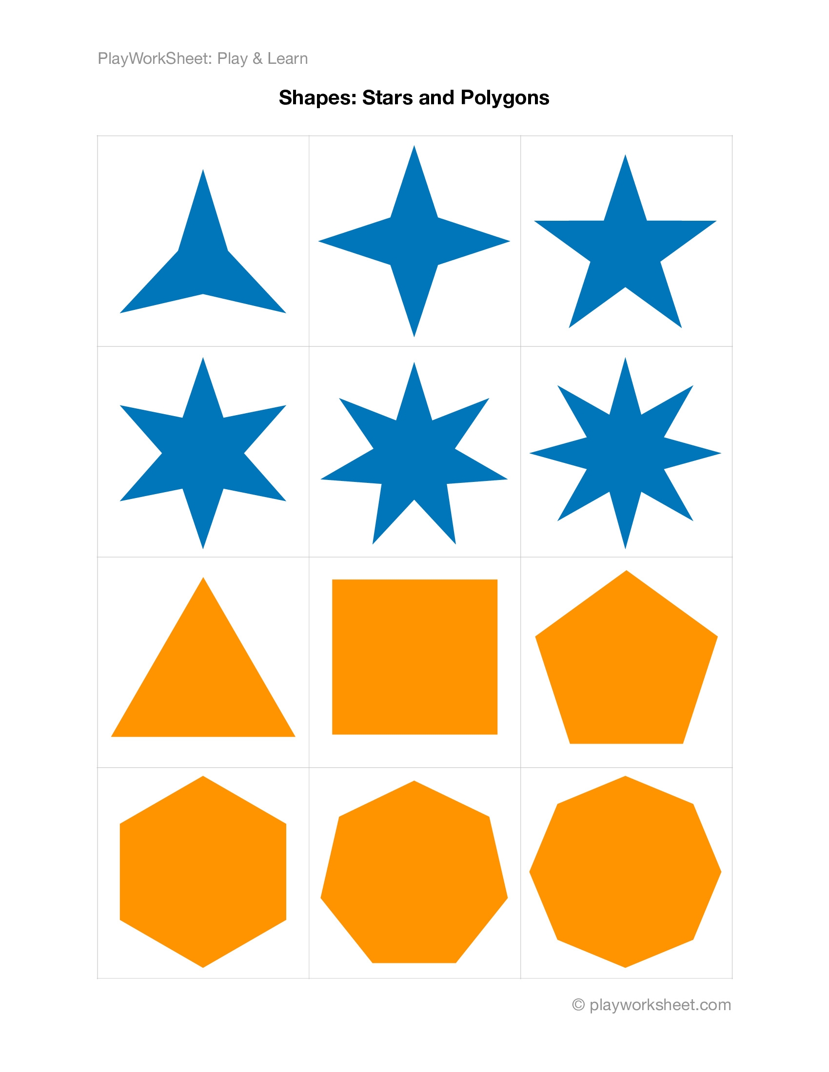 Stars And Polygons Shapes Free Printables For Kids Stars And Polygons Shapes Free Printables For Kids