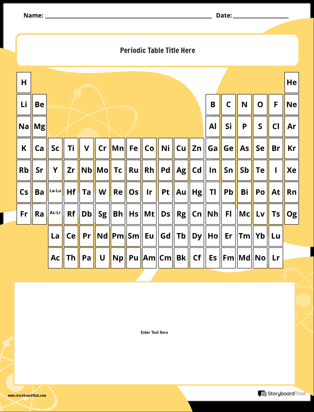 Storyboard That Periodic Table Worksheet Creator Relative Atomic Mass Complete Workbook Interactive Simulation AQA 4 1 1 6 Teaching Resources