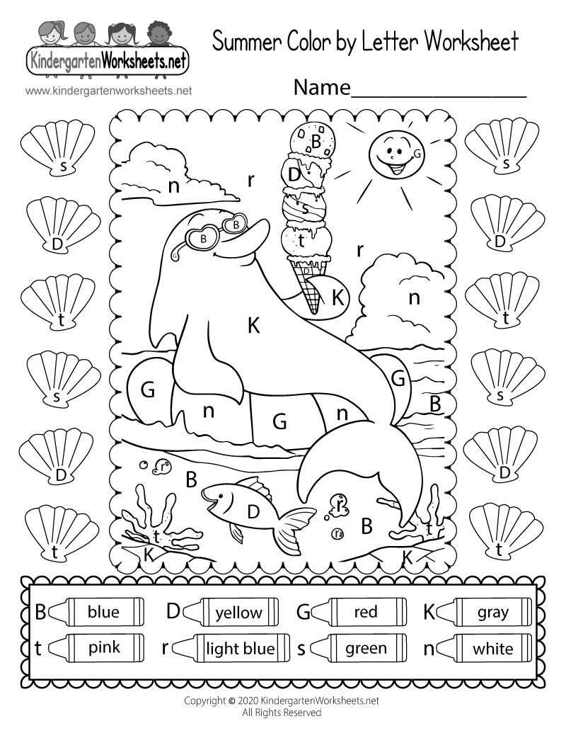 Summer Color By Letter Worksheet Free Printable Digital PDF Summer Color By Letter Worksheet Free Printable Digital PDF