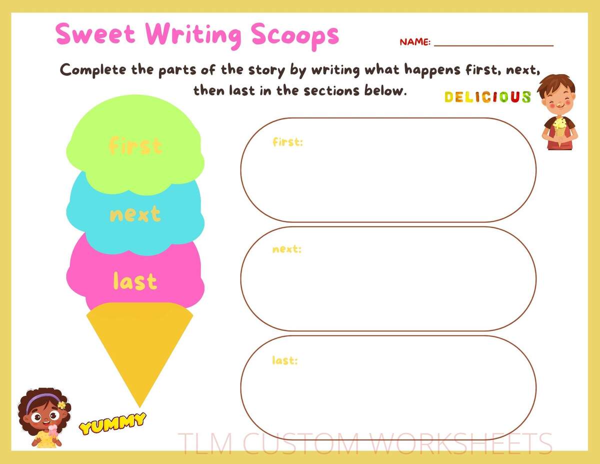 Sweet Writing Scoops Etsy Australia