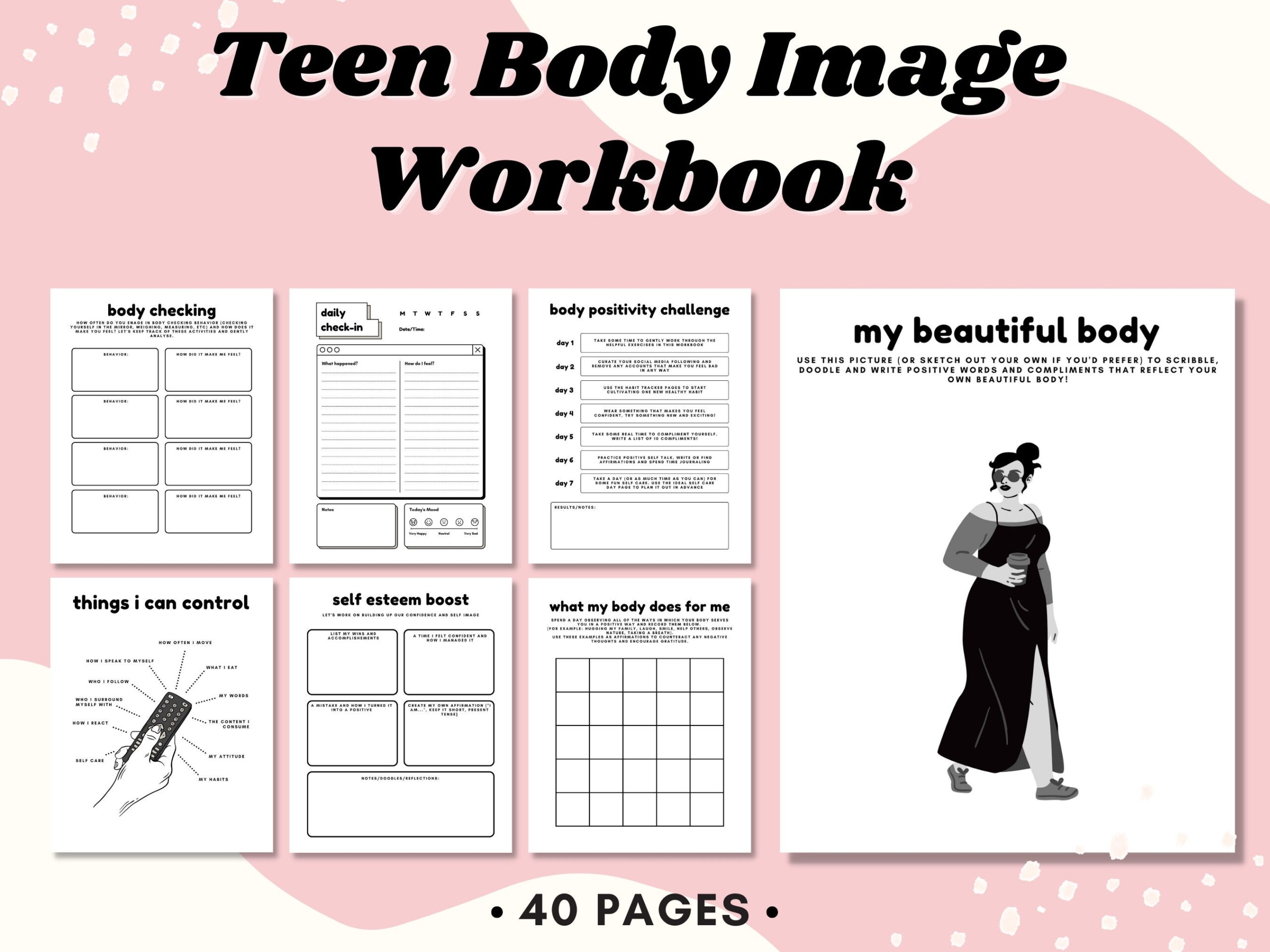 Teen Body Image Workbook Body Positive Worksheets Body Acceptance Self Care For Teens Therapy Worksheet Mental Health Self Love Journal Etsy Teen Body Image Workbook Body Positive Worksheets Body Acceptance Self Care For Teens Therapy Worksheet Mental Health Self Love Journal Etsy