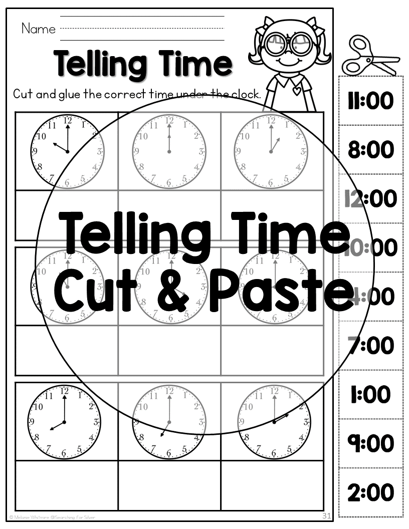 Telling Time By The Half Hour Cut Glue Made By Teachers Telling Time By The Half Hour Cut Glue Made By Teachers