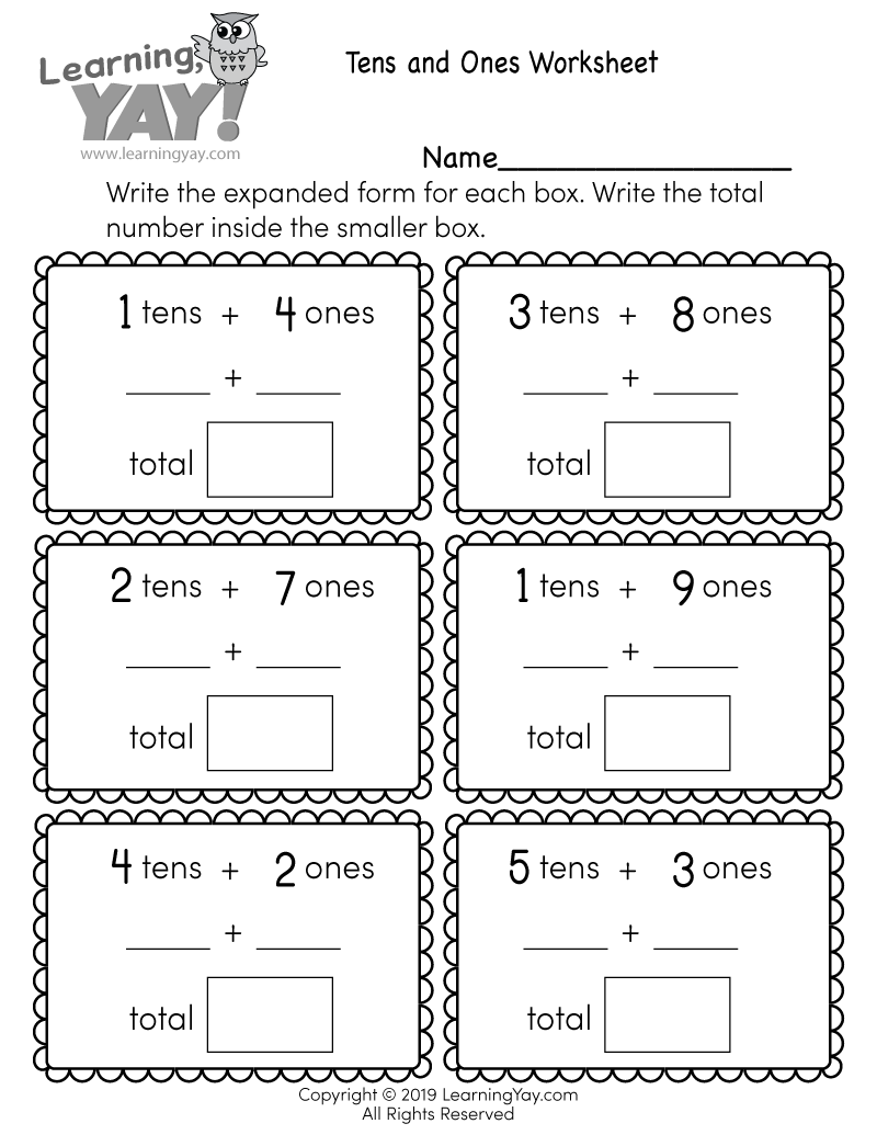 Tens And Ones Worksheet For 1st Grade Free Printable Count Tens And Ones Free Worksheets For Place Value Practice