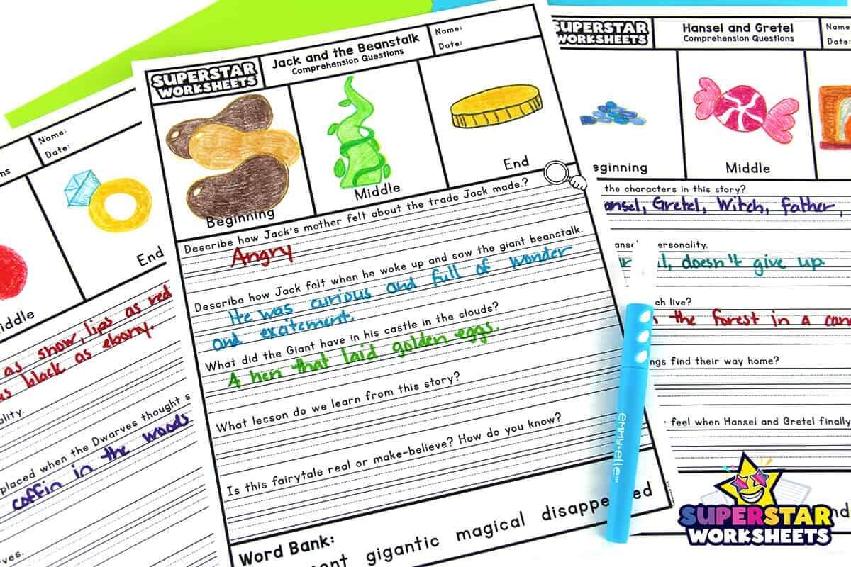 Third Grade Reading Comprehension Superstar Worksheets Third Grade Reading Comprehension Superstar Worksheets