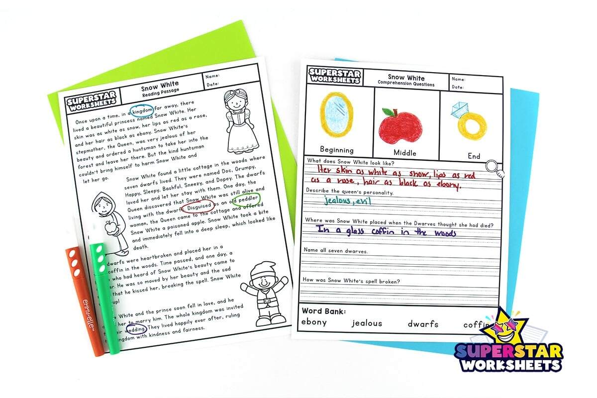 Third Grade Reading Comprehension Superstar Worksheets Third Grade Reading Comprehension Superstar Worksheets
