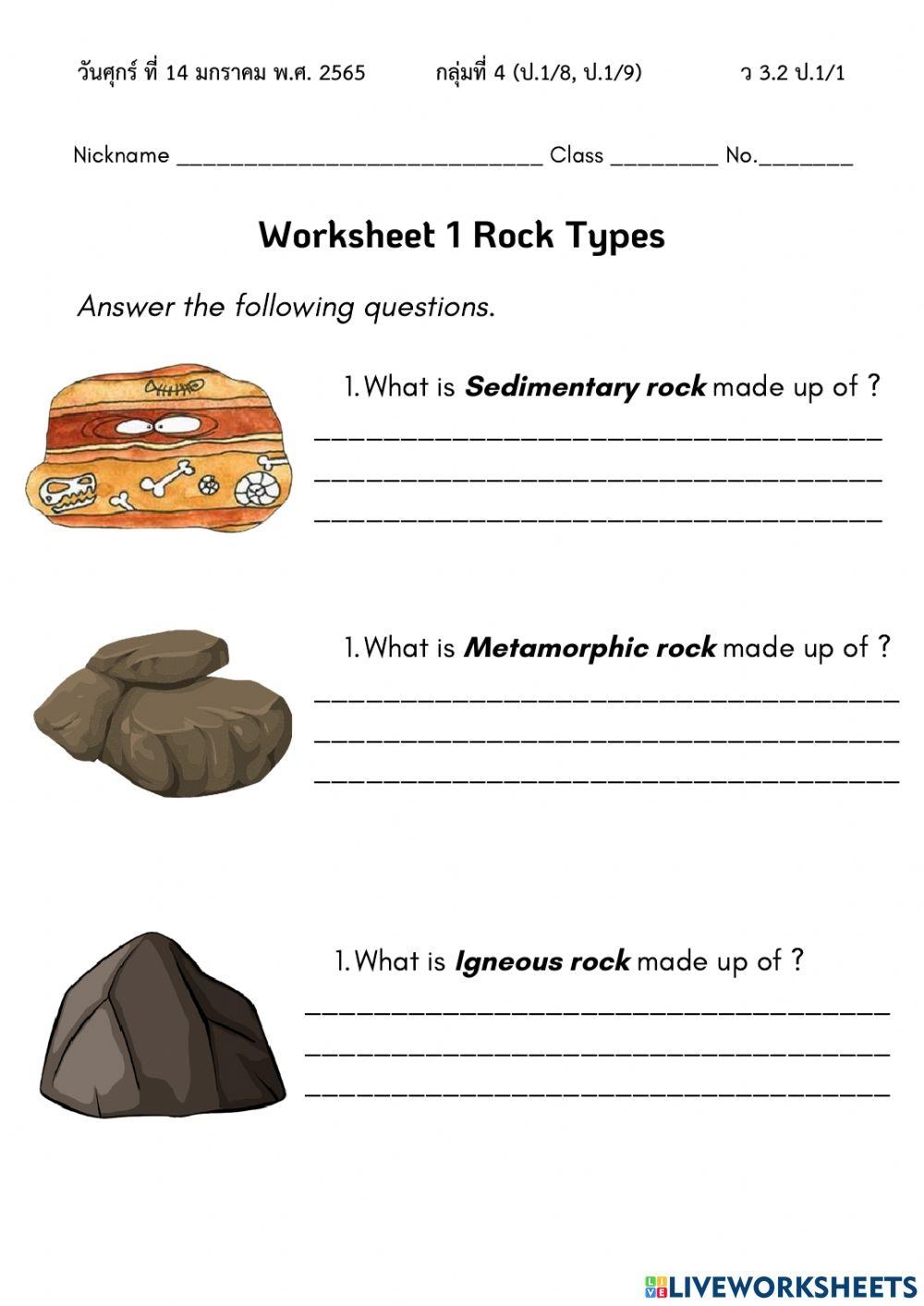 Three Types Of Rock Worksheet Worksheets Library Three Types Of Rock Worksheet Worksheets Library