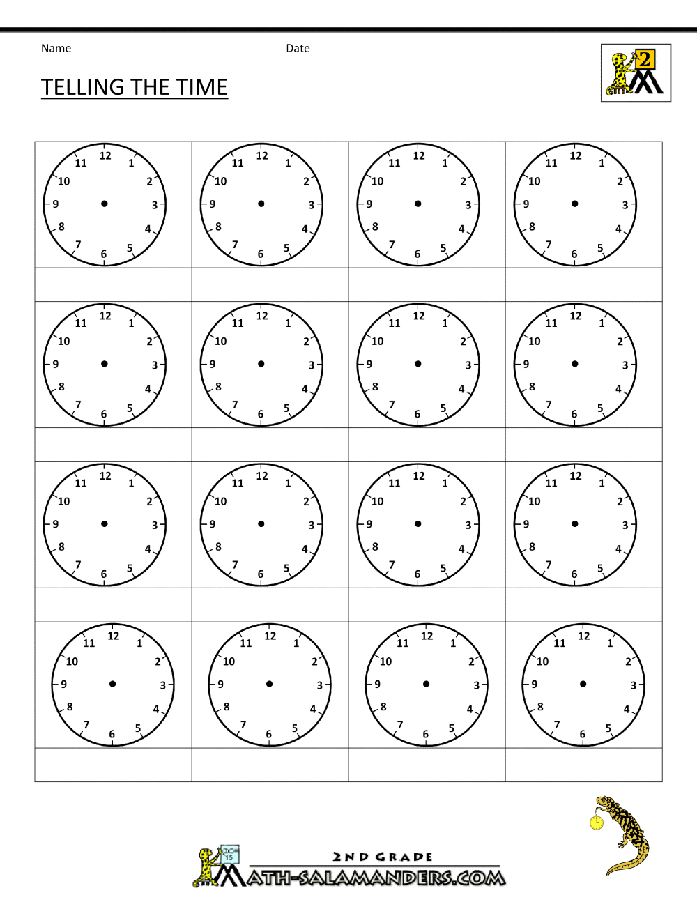 Time Worksheet O Clock Quarter And Half Past