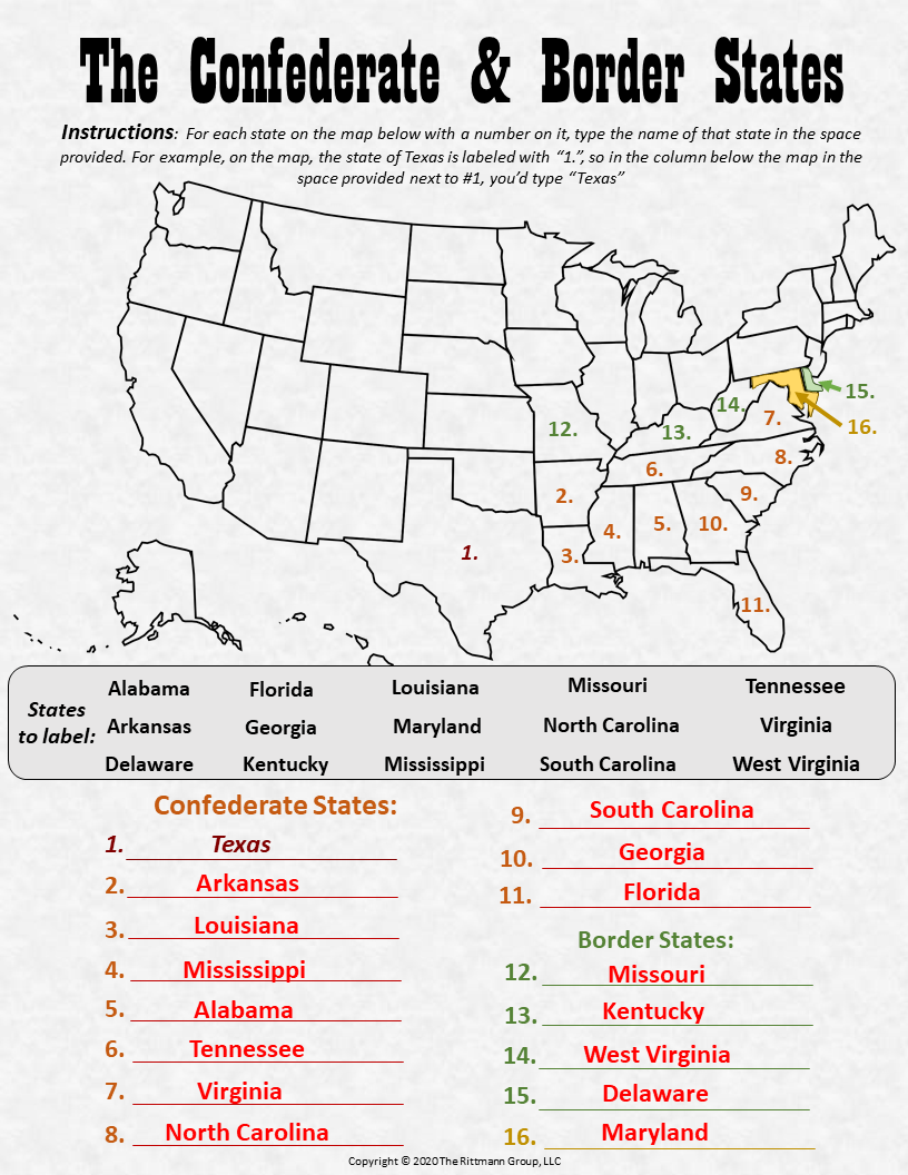 Top 8 Civil War Worksheets For 8th Grade U S History Top 8 Civil War Worksheets For 8th Grade U S History