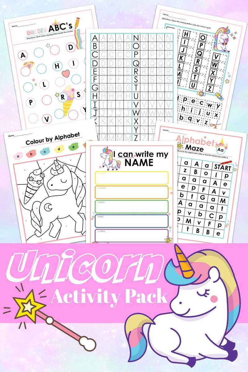 Unicorn Alphabet Activity Pack Extreme Couponing Mom Unicorn Alphabet Activity Pack Extreme Couponing Mom