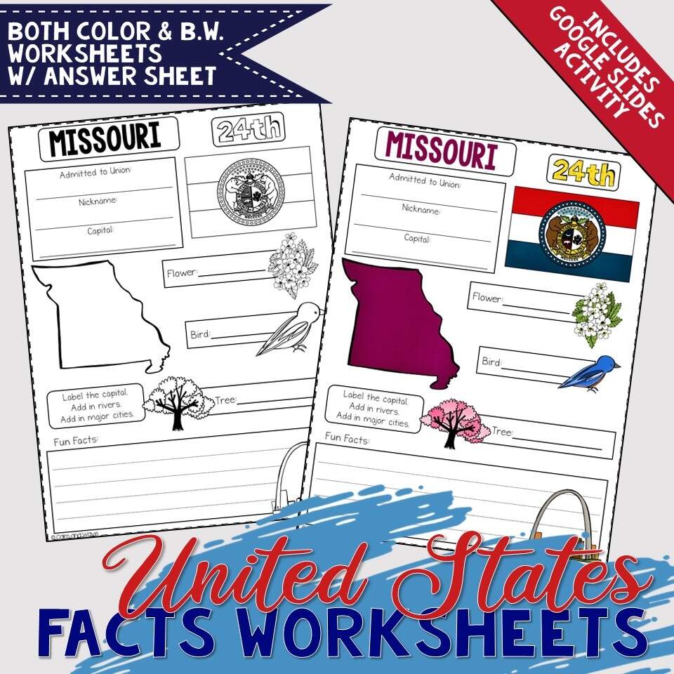 United States Facts Worksheets And Printables Homeschool Geography Calm Wave United States Facts Worksheets And Printables Homeschool Geography Calm Wave