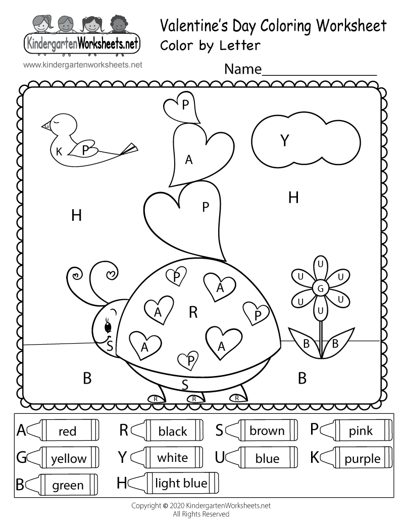 Valentine S Day Color By Letter Worksheet Free Printable Digital PDF Valentine S Day Color By Number Worksheet Free Printable Digital PDF