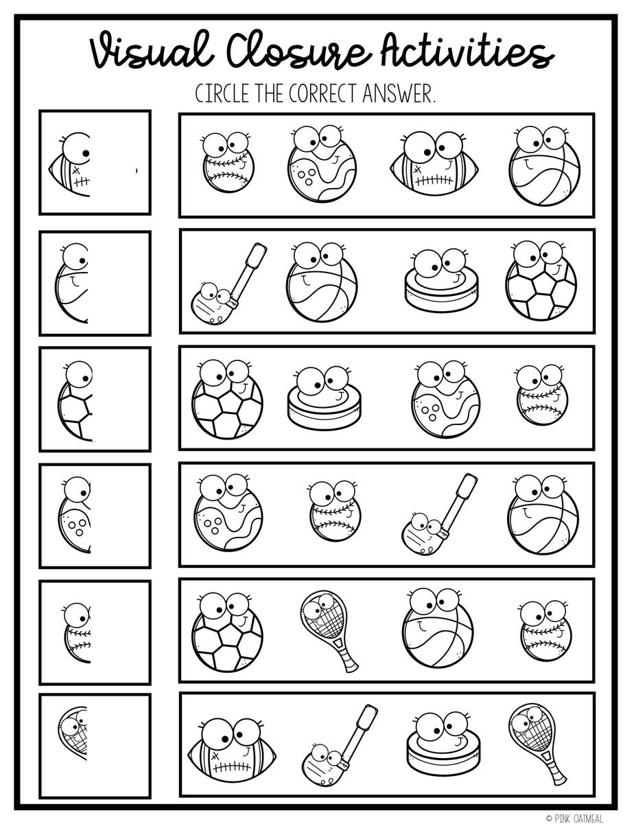 Visual Closure Activity Sheets Pink Oatmeal Shop Visual Closure Activity Sheets Pink Oatmeal Shop