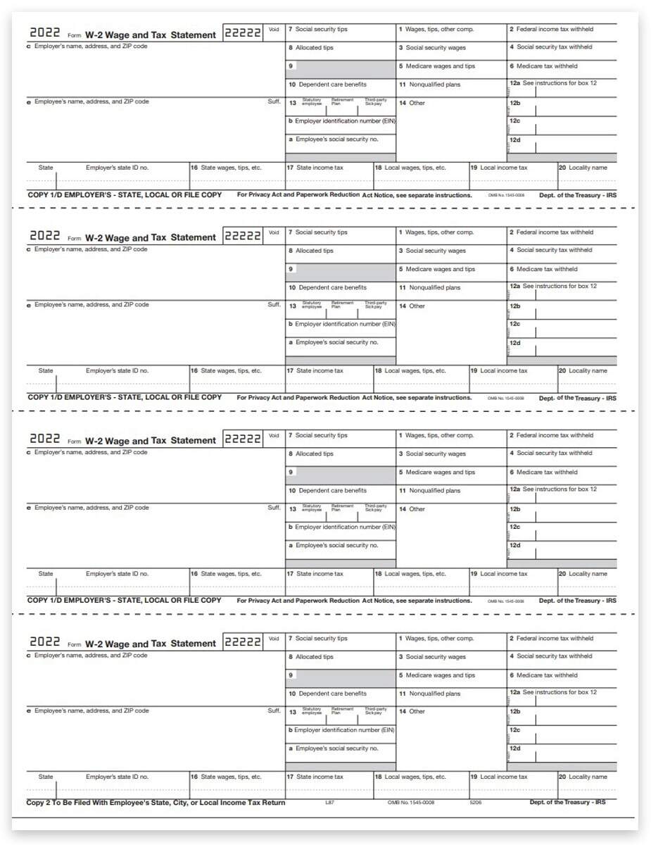 W 2 Forms 2023 W 2C Employee Copy B Tax Forms 50 Pack For Correcting W 2 Errors Employee Tax Forms