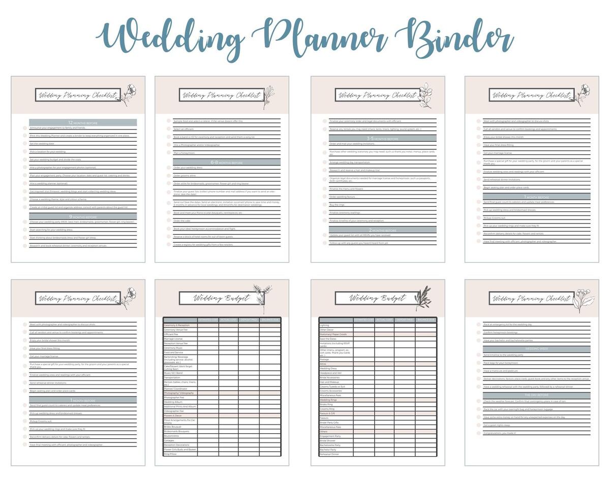 Wedding Planning 10 Free PDF Printables Printablee Worksheets Library