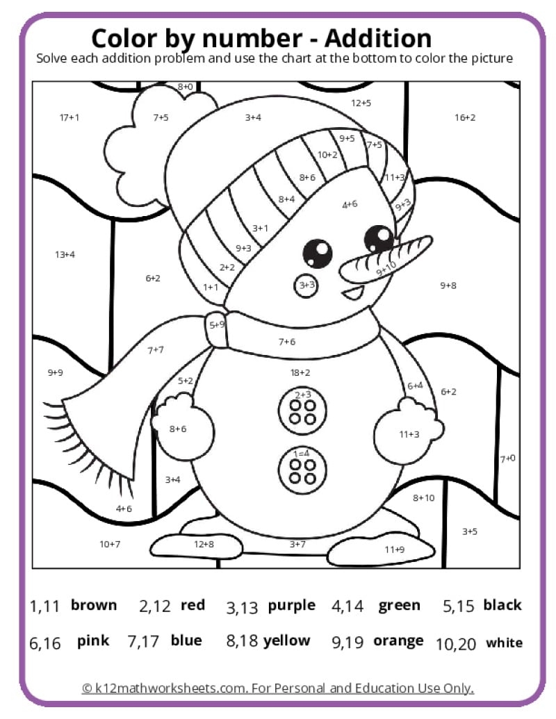 Cat Color By Number Worksheet Free Printable Digital PDF