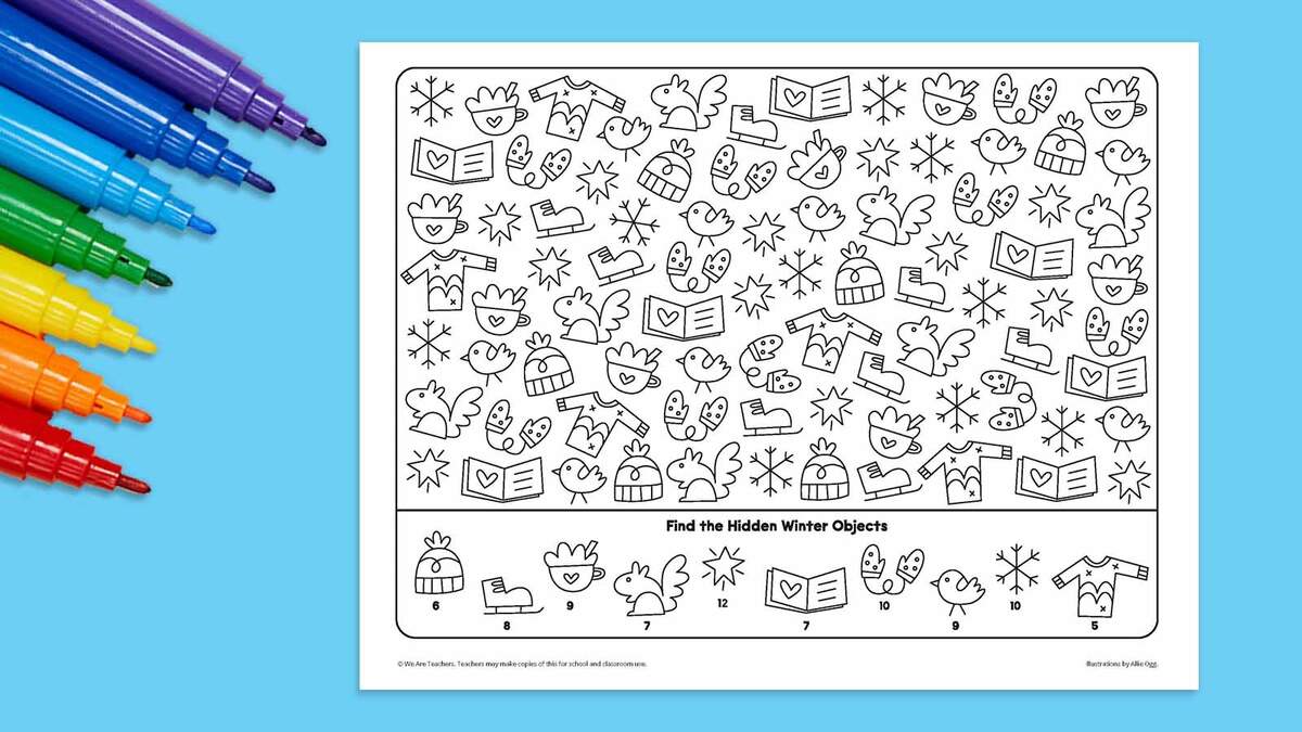 Winter Seek And Find Free Printable Activity