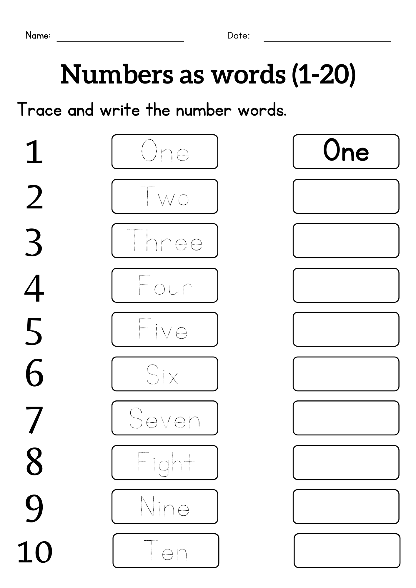 Writing Number Names 1 To 20 Worksheet Tracing Number Words For Grade 1 Or 2 Made By Teachers Writing Number Names 1 To 20 Worksheet Tracing Number Words For Grade 1 Or 2 Made By Teachers